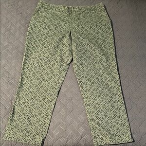 Patagonia Green Capris with Geometric Pattern